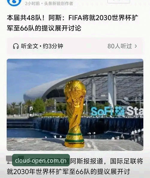 从48队到66队：2030年世界杯扩军计划全面解读，中国足球机遇实用分析